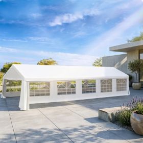 White Heavy Duty Wedding Canopy 20x32 Outdoor Shelter for Weddings Parties BBQ - Durable Event Tent